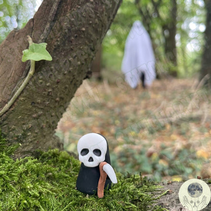 Grim reaper ghost holding harvest tool | Handmade to order