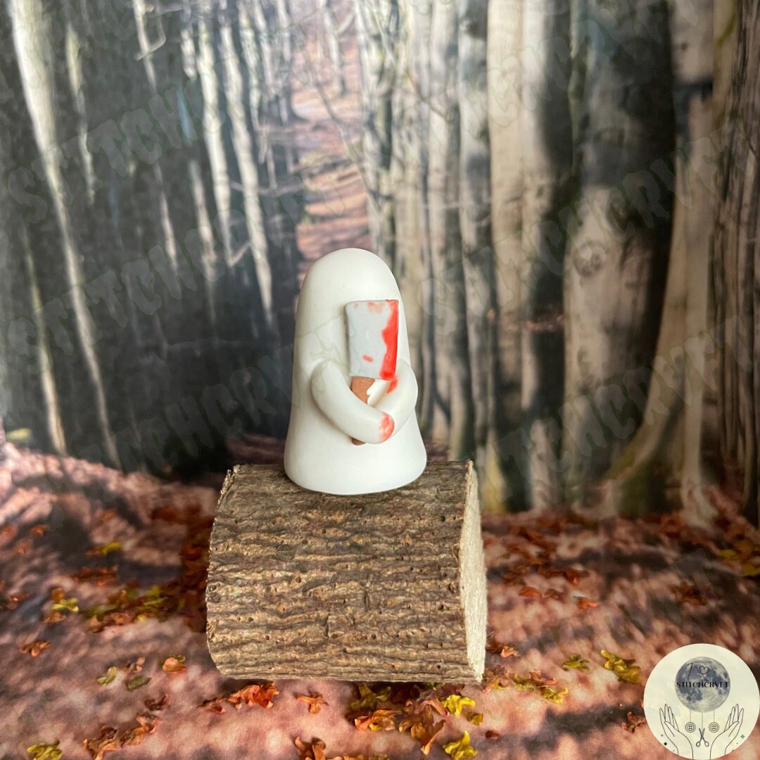 Butcher ghost holding secret utensil | Handmade to order