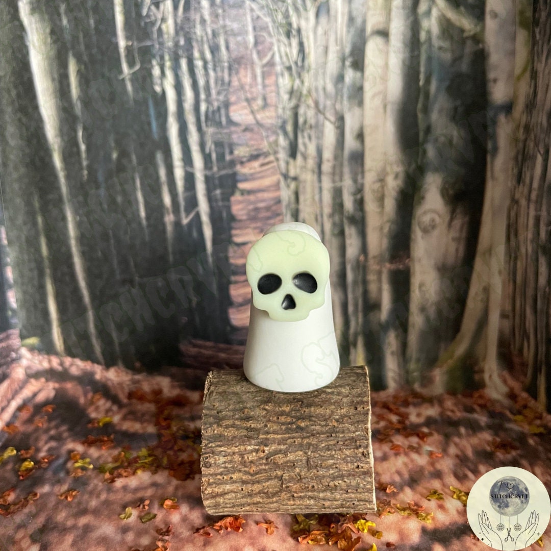 Ghost with glowing skull mask | Handmade to order