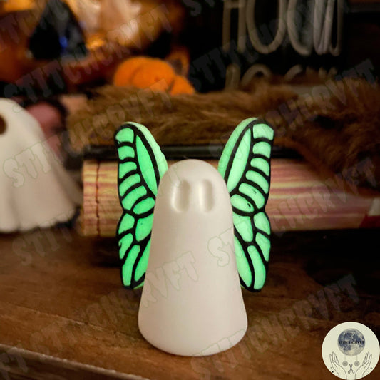 Ghost with glow in the dark wings | Handmade to order