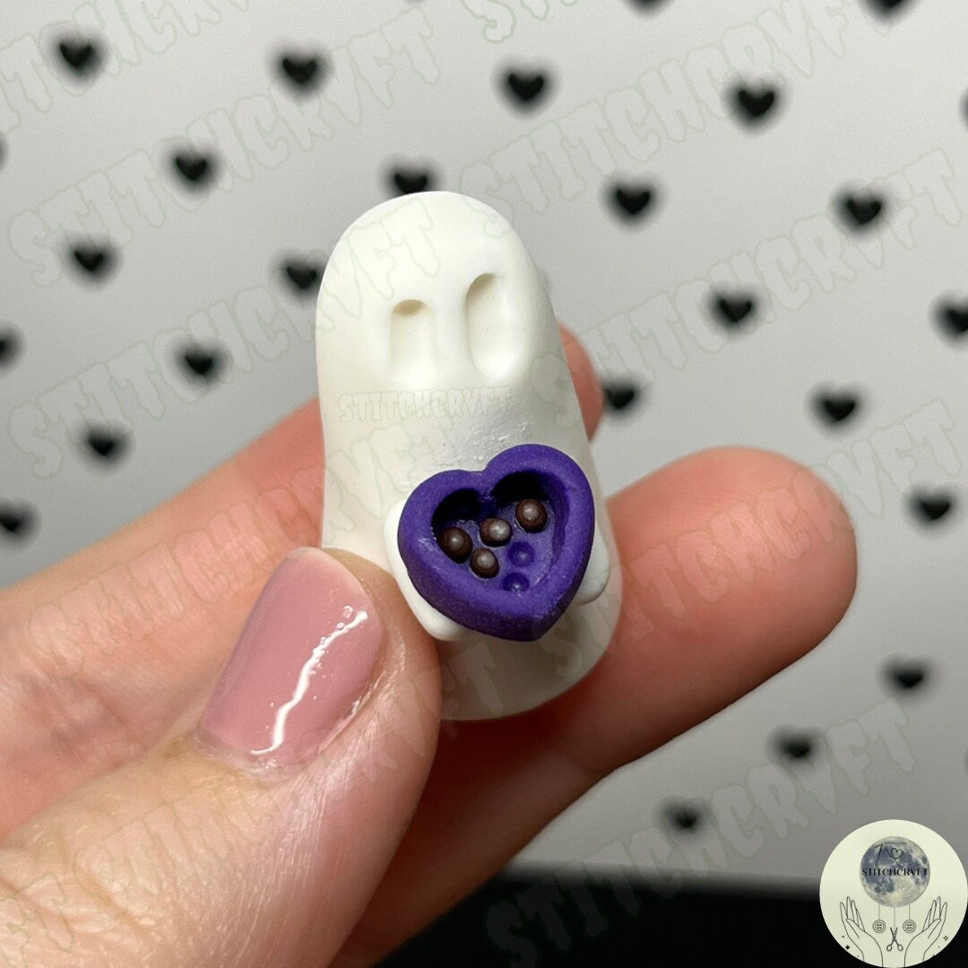 Ghost holding tiny box of chocolates | Handmade to order