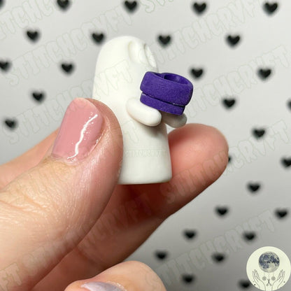 Ghost holding tiny box of chocolates | Handmade to order